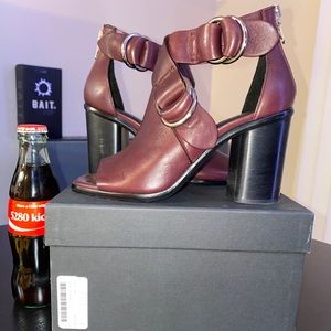 Rag & Bone Kora Leather Sandals Bordeaux SZ 35